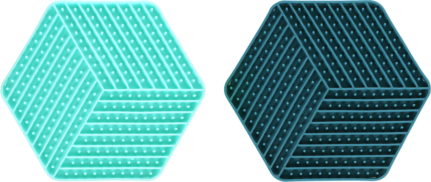 521749 - LICK PAD LEKI ASSORTMENT BLEU/VERT 20x22CM