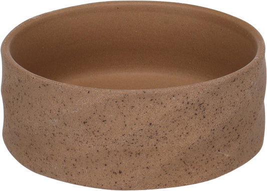 524466 - GAMELLE POUR LA NOURRITURE ET L'EAU HASEL ROND BRUN FONCÉ 13,5x5CM 450ML