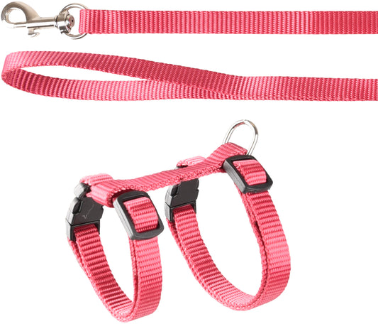 560996 - Chat Harnais avec laisse Chaton Ziggi Rouge cérise 15-22cm 20-30cm 120cm 10mm