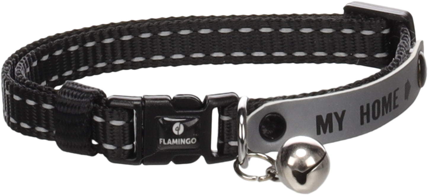 561782 - Chat Collier Jaggo Noir 20-34cm 10mm