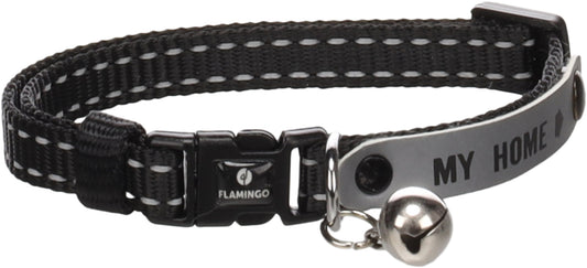 561782 - Chat Collier Jaggo Noir 20-34cm 10mm